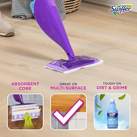 Swiffer Sweeper Wet Mopping Cloths, Multi-Surface Floor Cleaner, Fresh  Scent, 24 Count